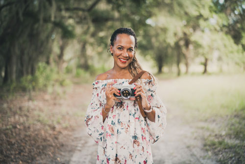 woman with camera